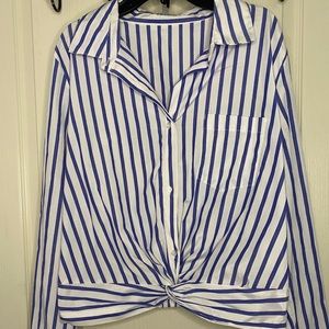 Stripped Button Up blouse